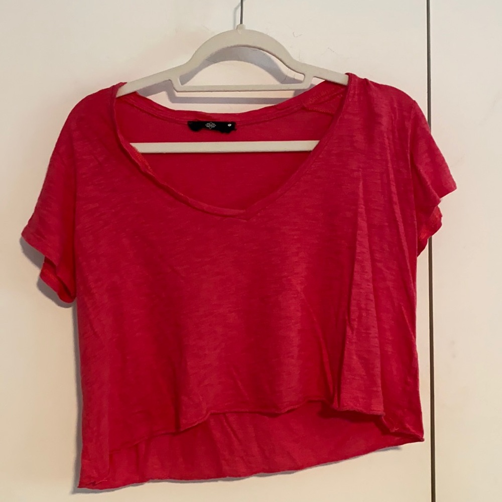 Twenty5a cropped neon red t-shirt!